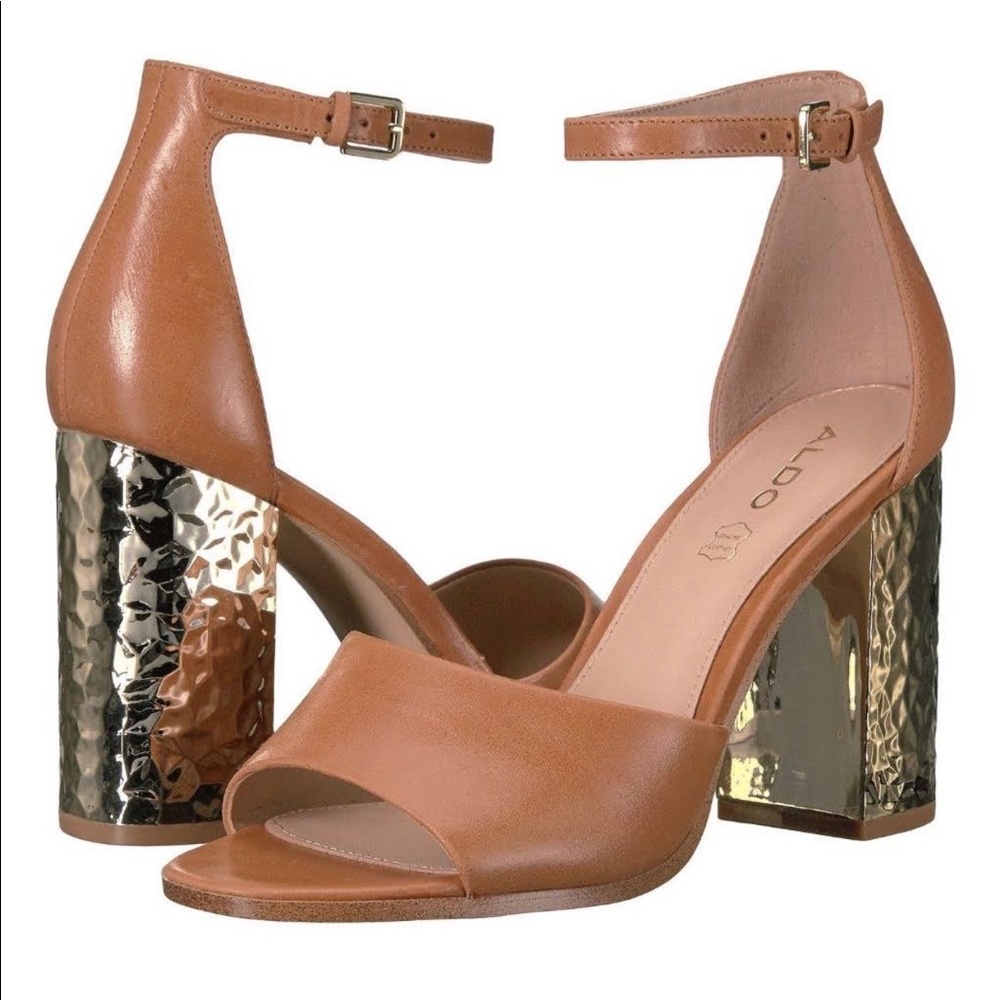 ALDO 👡 Nilia Hammered Block Heel Sandal 👡